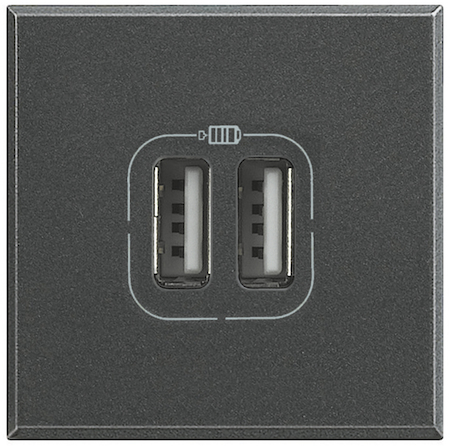 BTicino HS4285C2 Axl разъем д/зарядки 2хUSB ант
