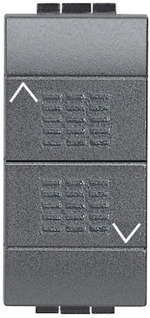 BTicino L4037 Кнопка 10А, двойная с блокировкой, 1P-NО + 1P-NО