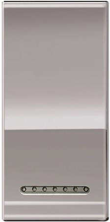 BTicino LN4931NS LivingLight Клавиша металлическая Никель, размер 1 модуль