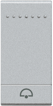 BTicino NT4915DN LivingLight Клавиша Звонок, размер 1 модуль, цвет алюминий