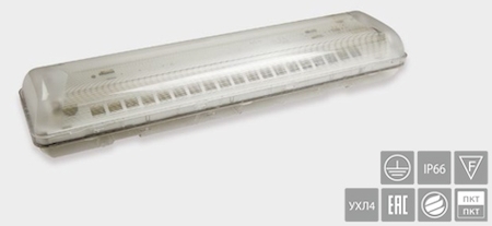 Белый Свет a7289 светильник комбинированный MIRAGE IP65 BS-9663-2х36 Т8 DALI