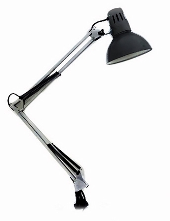 10999 Camelion KD-312  C02  чёрный (Светильник настольный,230V 60W)