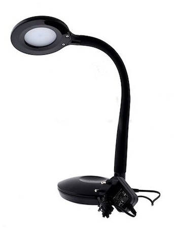 11867 Camelion KD-780 C02 черный LED (Свет-к настольн., 3.2Вт, 230В, сенсорн.выкл., 3 уров.ярк.)
