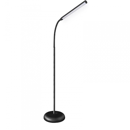 12495 Camelion KD-795  C02 чёрный  LED(Свет-к напольн.,торшер, 7 Вт 230В,сенс. вкл-е, 4 уровня ярк,4000К)