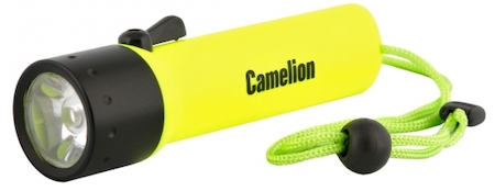 11322 Camelion LED51513R (фонарь, желт, LED 3W CREE, 4xLR6 в компл, водонепрон, пласт+алюм., блистер)