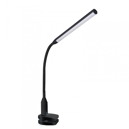 12491 Camelion KD-793  C02 чёрный  LED(Свет-к настол.,6 Вт,зажим-струбцина,230В,сенс.вкл-е,4 ур.ярк,4000К)