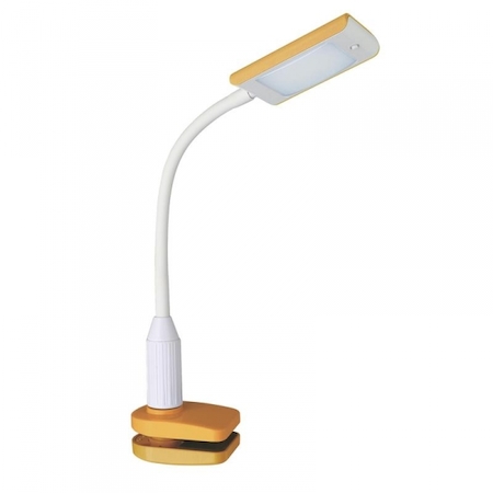 12482 Camelion KD-789  C37 оранжевый & белый  LED(Свет-к настольный, зажим-струбцина, 7 Вт, 230В, 4000К)