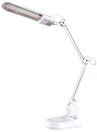 3277 Camelion KD-017A С01 белый (Светильник настольный, в к-те база+струбцина, 230V 11W)