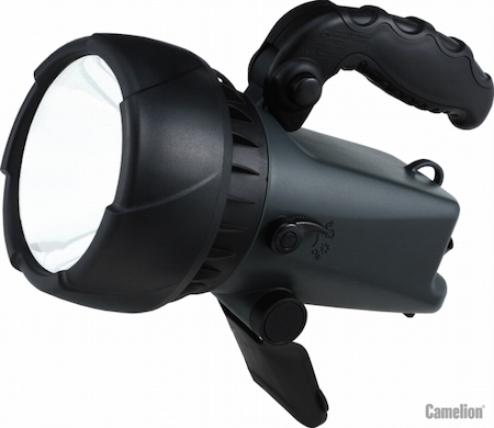 9176 Camelion 2701C  (фонарь аккум 220В/12В, карбон,   1W  LED, 6В 2.5Ач , пластик, коробка)