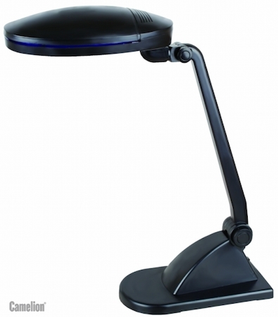 3566 Camelion KD-021 С02 черный (Светильник настольный,230V 2x9W)
