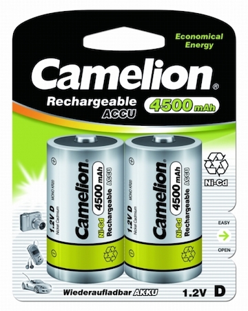 3146 Camelion  D- 4500mAh Ni-Cd BL-2 (NC-D4500BP2, аккум-р,1.2В)