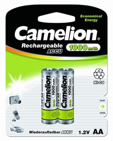 Фото Camelion 6181 Аккумулятор R6 NI-Cd 1000мА.ч BP-2 (блист.2шт)