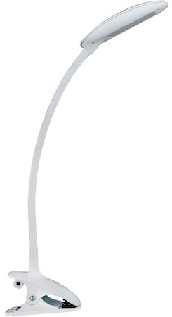 11763 Camelion KD-768  C01  белый  LED(Свет-к настол. с прищепкой, 6 Вт, 230В, сенсорн. вкл-е ,3 ур. ярк.)
