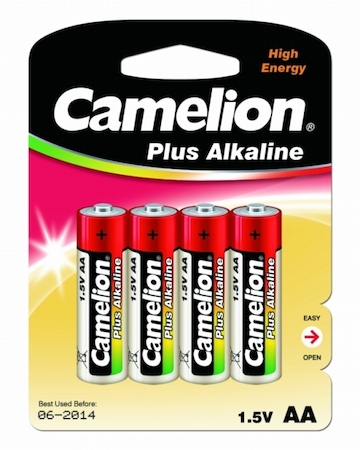 7370 Camelion..LR 6  Plus Alkaline BL-4 (LR6-BP4, батарейка,1.5В)