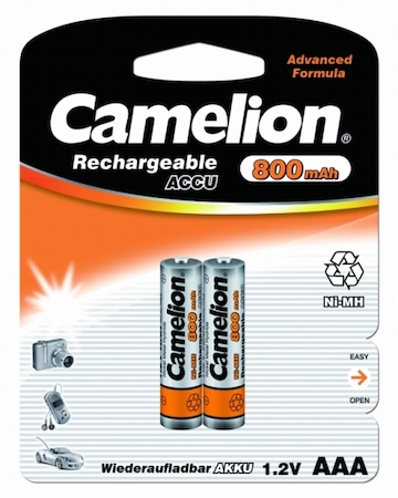 Фото Camelion 3674 Аккумулятор R03 NI-MN 800мА.ч BP-2 (блист.2шт)