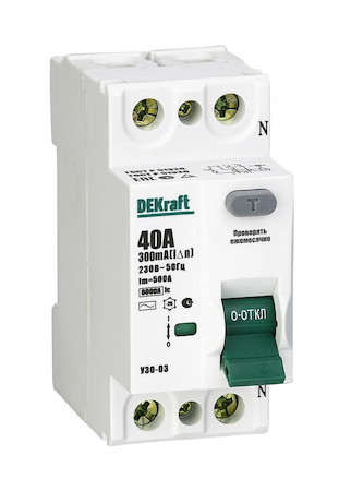 DEKraft 14069DEK ВДТ 2P 32А 300мА тип AC УЗО-03 6кА