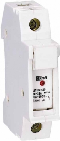 DEKraft 21383DEK Держатель предохр. типа C10 со светодиодной и