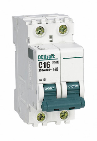 DEKraft 11017DEK Авт. выкл. 2Р 10А х-ка B ВА-101 4,5кА