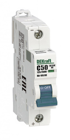 DEKraft 13384DEK Авт. выкл. 1P 50A х-ка C 250В DC ВА-105