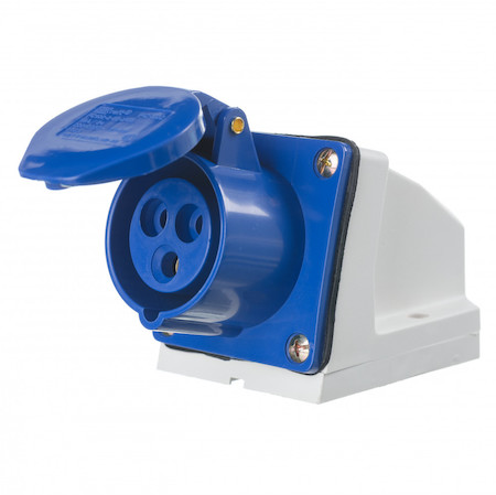 DEKraft 26028DEK Розетка стационарная 113 2Р+РЕ 16А 220В IP44 РС-102 DEK