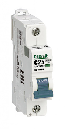 DEKraft 13381DEK Авт. выкл. 1P 25A х-ка C 250В DC ВА-105
