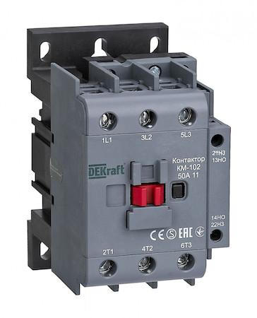 DEKraft 22023DEK Контактор 50А 440В АС3 АС4 1НО+1НЗ КМ-102