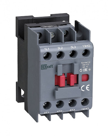 DEKraft 22061DEK Контактор 6А 220В/230В АС3 АС4 1НО КМ-102