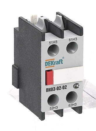 DEKraft 24102DEK Приставка контактная доп.контакты 2НЗ лицев