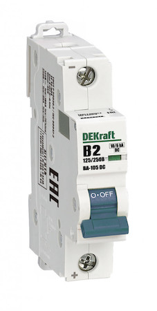 DEKraft 13351DEK Авт. выкл. 1P 2A х-ка B 250В DC ВА-105