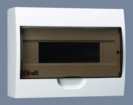 DEKraft 31011DEK Корпус пласт. навесной 12 модулей, IP41, ЩРН-П-12 D
