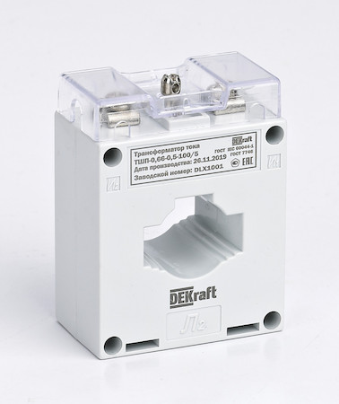 DEKraft 50102DEK Трансформатор тока ТШП-0,66 0,5S 100/5 5ВА, диаметр 30мм