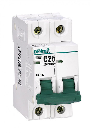 DEKraft 12079DEK Авт. выкл. 2Р 50А х-ка C ВА-103 6кА
