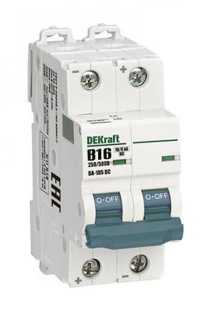 DEKraft 13367DEK Авт. выкл. 2P 16A х-ка B 500В DC ВА-105