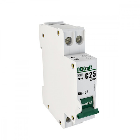 DEKraft 12182DEK Авт. выкл.1+N 16А х-ка C ВА-103 4,5кА