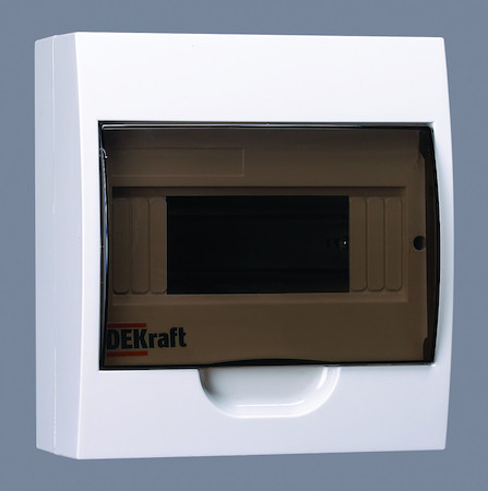 DEKraft 31010DEK Корпус пласт. навесной 8 модулей, IP41, ЩРН-П-8 DEK