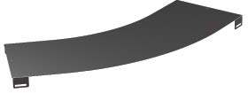 ДКС LK0660INOX Крышка на угол горизонтальный 45º, осн.600, R-600, нержавеющая