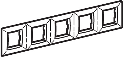 ДКС 75015R Рамка на 2+2+2+2+2 модуля (пятиместная), малиновая, RAL3027