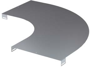 ДКС LK0023INOX Крышка на угол горизонтальный 90º, осн.200, R-300, нержавеющая