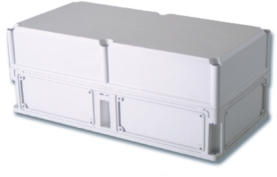 ДКС 542910 Корпус IP67,400х200х235 (выс.крышки 110),стнк.выбв.флнц.,непрозр.крыш