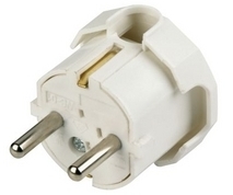Duewi DW 12040 Белый Вилка 2К+З, 16А, нижний ввод, пластик