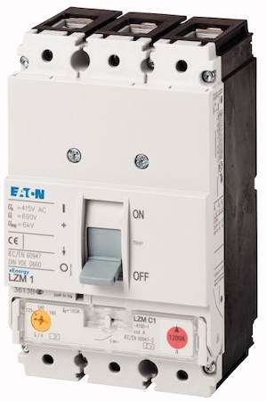 EATON 0000111896 Автоматический выключатель 125А, 3 полюса, откл.способность 36кА, диапазон уставки 100…125А