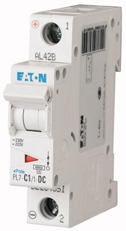 EATON 0000262697 Автоматический выключатель 1А, кривая отключения C, 1 полюс, откл. способность 10 кА
