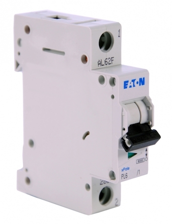 EATON 0000286543 Автоматический выключатель 10А, кривая отключения D, 1 полюс, откл. способность 6 кА
