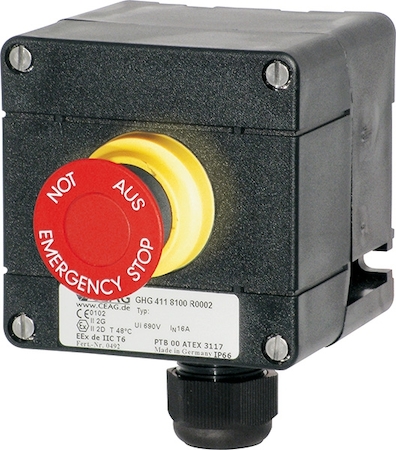 EATON GHG4118100R0002 Взрывозащищенный пост управления с грибовидной кнопкой P411 SGT MUSHROOM-HEAD