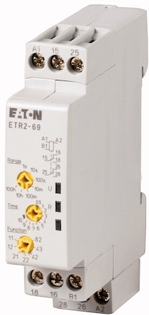 EATON 0000262689 Реле времени многофункциональное, 1 перекидной контакт, 24-240 В АС, 24-48 В DC.