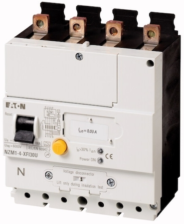 EATON 0000104612 Блок защиты от токов утечки, 30 мА, 4P, установка снизу выключателя