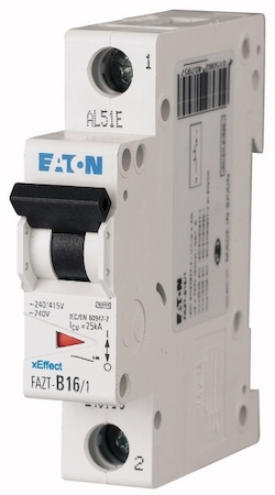 EATON 0000240772 Автоматический выключатель 3А, кривая отключения В, 1 полюс, откл. способность 25 кА