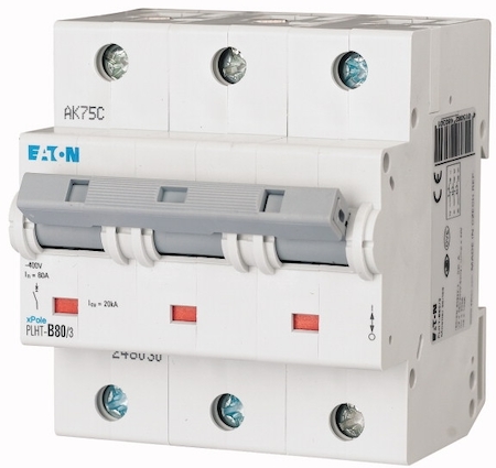 EATON 0000248039 Автоматический выключатель 80А, кривая отключения С, 3 полюса, откл.способность 20кА
