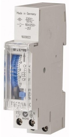 EATON 0000167389 Аналоговый таймер, синхронный, шаг 15 мин, 1 перекл. контакт, дневная программа