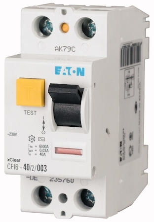 EATON 0000235757 Устройство защитного отключения, 2 полюса, тип А, 25А, 30мА